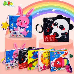 Sách vải bận rộn cho bé phát triển tư duy sớm, đa giác quan, an toàn